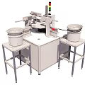 Industrial Automated Machine With Two Hoppers Control Panel And Metal Stands