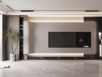 TV background wall 3d model
