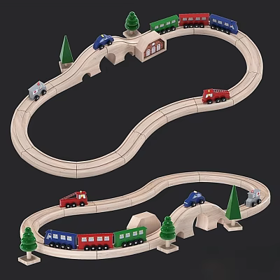 Modern Toy Toy Railway 3d model
