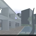 Modern Detached Villa With Swimming Pool Lush Lawn And Surrounding Trees