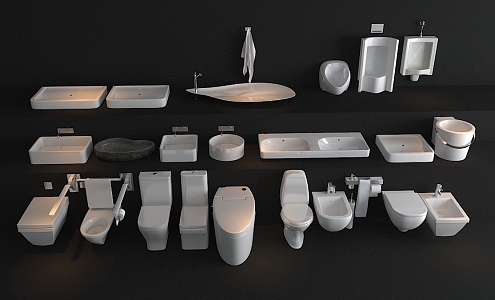 Modern Sanitary Ware Sanitary Components 3d model