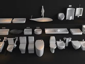 Modern Sanitary Ware Sanitary Components 3d model