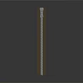 Metallic Vertical Zipper With Shiny Slider And Metal Teeth On Dark Gradient Background