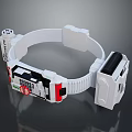 White Tape Dispenser With Red Button And Black Roller For Daily Home Use