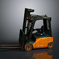 Orange And Black EP CBD Forklift With Cab Forks And Wheels