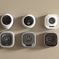 Various Design Washing Machines With Round Square Shapes White Dark Gray Display Screens And Buttons