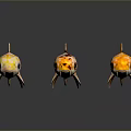 Three Colorful Koi Fish With Vibrant Yellow Orange And Spotted Patterns