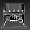 Classic Wooden Spiral Staircase With Carved Railings And Paneled Walls