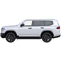 White Toyota SUV Front And Rear Views 3d model