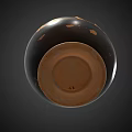 Ancient Greek Amphora With Two Handles And Black Orange Figural Design