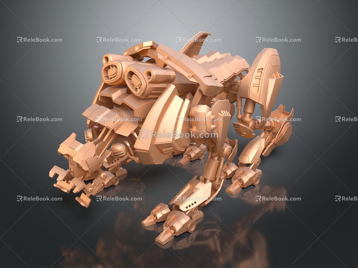 Modern Robot Robot Dog Machine Dog Machine Warrior Robot Cop model