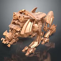 Modern Robot Dog Machine Dog Machine Warrior Robot Cop 3d model