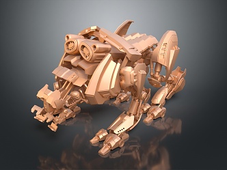 Modern Robot Dog Machine Dog Machine Warrior Robot Cop 3d model