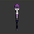 The Modern Tactical Gun with Purple Blue Green Gradient Finish and Sleek Metallic Design