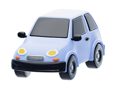 Modern Cartoon Car 3d model
