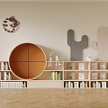 Modern Children's Bookshelf Storage Rack Watch 3d model