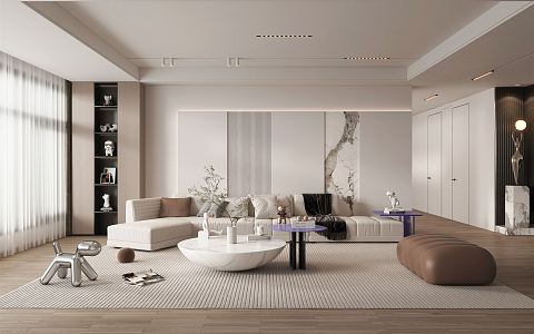 modern living room 3d model