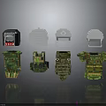 Fashionable Clothing Accessories Different Styles Colors Camo Black White With Buckle And Pocket Details