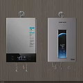 Modern Electric Water Heaters With Wall Mounted Design And Digital 3d model