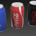 Popular Carbonated Beverage Cans Including Pepsi Coca Cola And Coca Cola Zero