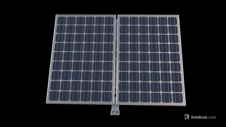Industrial Equipment Solar Panels With Dual Panel Structure And Industrial Grade Mounting Frame 3d model 