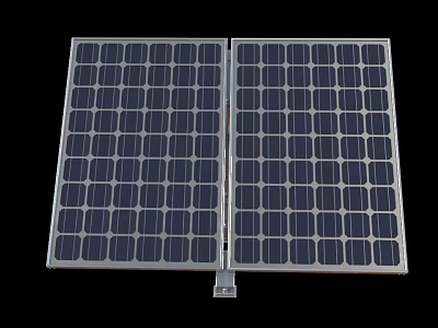 Industrial Equipment Solar Panels With Dual Panel Structure And Industrial Grade Mounting Frame 3d model