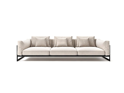 Modern Three-Seat Sofa 3d model