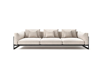 Modern Three-Seat Sofa 3d model