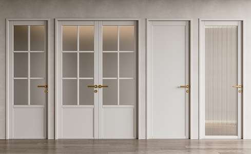 Modern double door 3d model