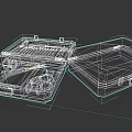 Complete Hardware Tools Set in Sturdy Toolbox with Organized Storage Compartments 3d model