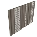 Modern Wooden Background Wall With Vertical Slats Grid Patterns And Various Styles 3d model