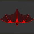 Game Movie Character Red Dragon With Large Wings 3D Rendered Fantasy Design
