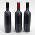 Technology Exhibition Hall Displaying Dark Wine Bottles With Red Black Caps And Label Sections