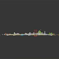 Animal Themed 3D Model Layout Including Roads Bridges And Green Spaces