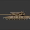 Modern Military Tank With Desert Camouflage Armor And Turret Sensors