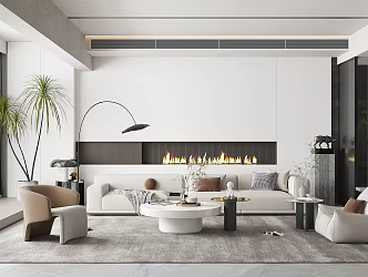 modern living room 3d model