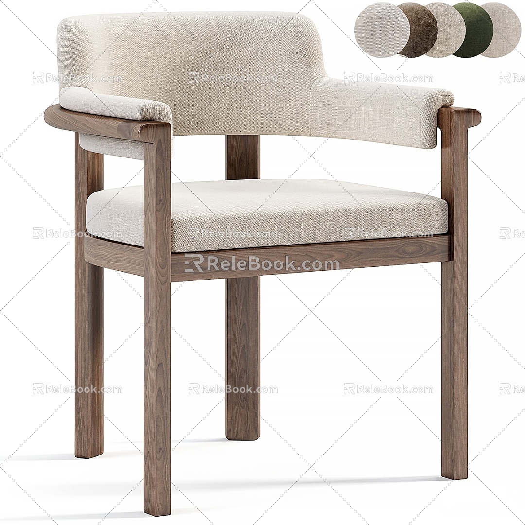 Single Chair Leisure Chair Dining Chair 3d model