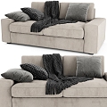 Fabric double sofa 3d model