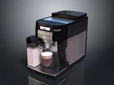 Automatic Espresso Machine With Digital Display Milk Frother And Coffee Brewing 3d model