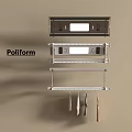 Poliform Modern Wall Mounted Clothes Hanger Design With Hanging Garments