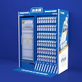 Blue Hydration Station Vending Machine Stocked With Cold Bottled Beverages 3d model
