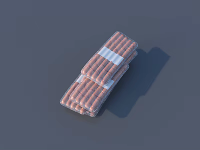 Light Brown Woven Lounge Chair With White Stripes And Minimalist Design 3d model