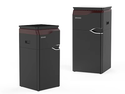 Two RASUO Black Upright Refrigerator Freezers for Home Kitchen Storage 3d model