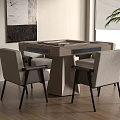 Mahjong Table and Wind Combination Single Chair 3d model