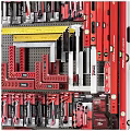 Tool Organizer Shelf with Wrenches Screwdrivers Tape Measures Toolboxes and Hardware Supplies