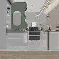 Modern Open Living Dining Room Interior With Sofa Coffee Table Chairs Chandelier And Wall Art