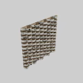 Modern Woven Wall Decor With Natural Wood Strips And White Brown Texture