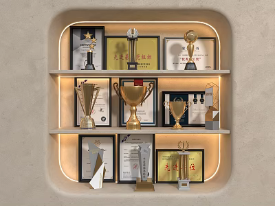 Modern trophy trophy ornaments 3d model Modern trophy trophy ornaments 3d model