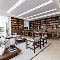 Modern Office Interior Design With Spacious Layout Ergonomic Gray Chairs And Neat Workstations 3d model