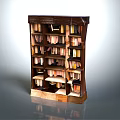 Classic Wooden Bookcase With Multi tiered Shelves For Organized Book Storage And Interior Decor